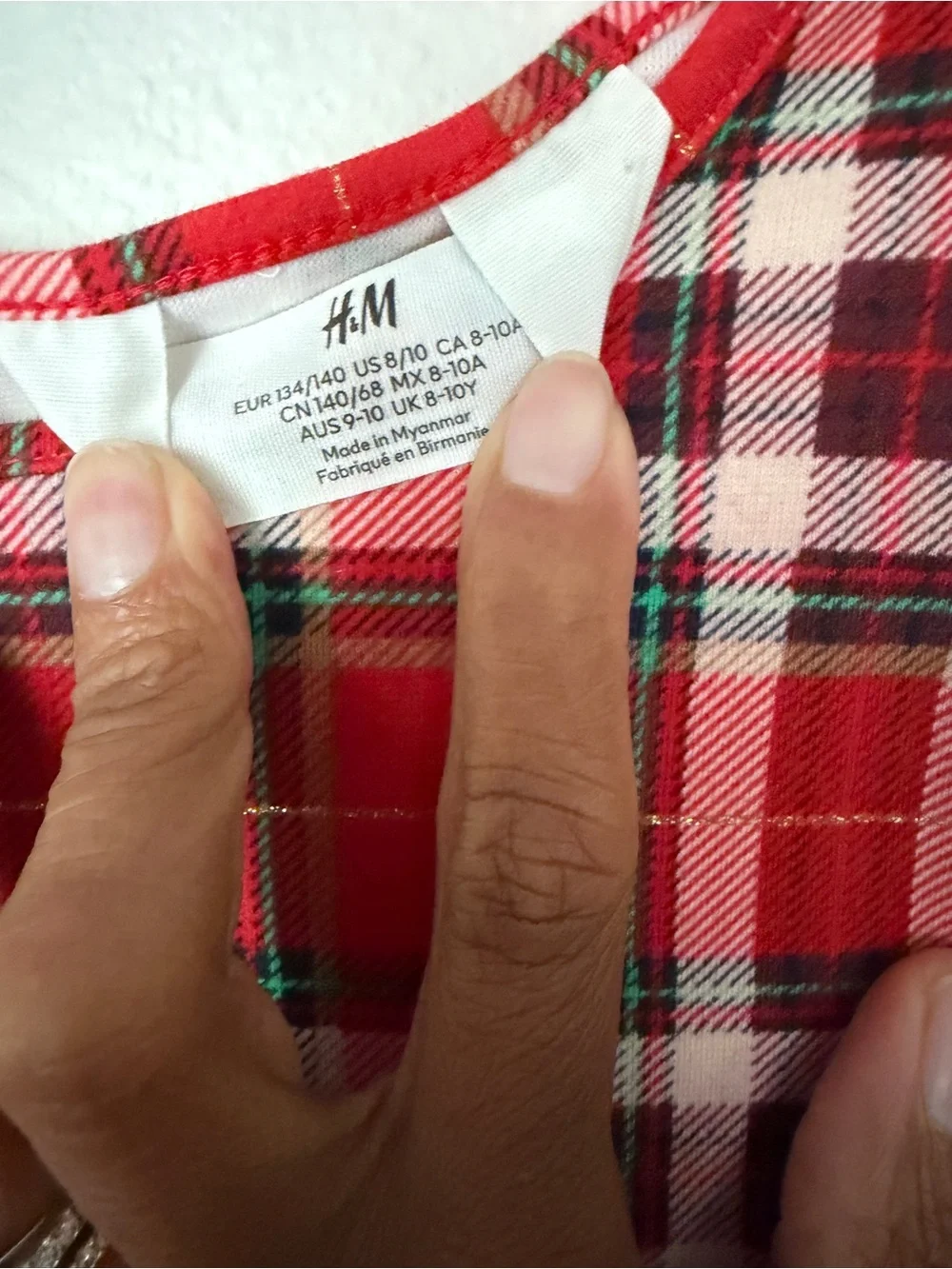 H&M plaid shift